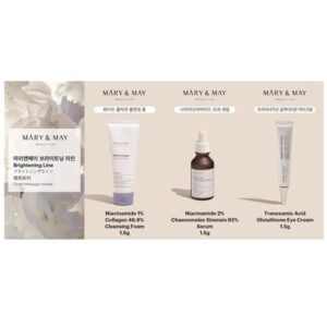 [Mary&May] Brightening Line 3Step Sachet (Cleansing Foam 1.5g+Serum 1.5g+Eye Cream 1.5g)