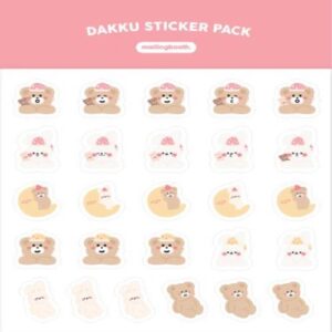 [Mallingbooth] Dakku Sticker Pack - Milky Dream (3ea)