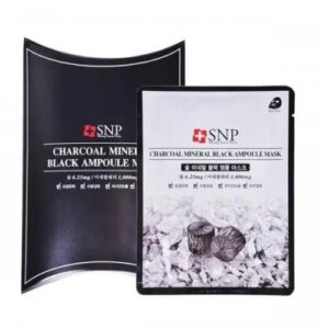 [SNP] Charcoal Mineral Black Ampoule Mask 10pcs (2020)