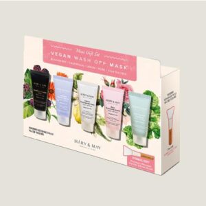 [Mary&May] Vegan Wash off MasK MINI Gift Set (TeaTree Soothing Wash off Pack 30g 1EA+Rose Hyaluronic Hydra Wash off Pack 30g 1EA+Lemon Niacinamide Glow Wash off Pack 30g 1EA+Blackberry Complex  Glow Wash off Pac