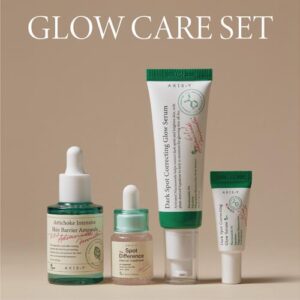 [AXIS-Y] GLOW CARE SET (Dark Spot Correcting Glow Serum 50ml+Glow Serum 5ml+Spot the Difference Blemish Treatment 15ml+Artichoke Intensive Skin Barrier Ampoule 30ml)
