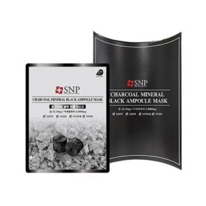 [SNP] Charcoal Mineral Black Ampoule Mask (1ea = 1sheet)