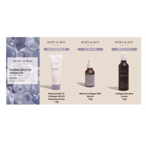 [Mary&May] Collagen Line 3Step Sachet  (Cleansing Foam 1.5g+Serum 1.5g+lotion 1.5g)