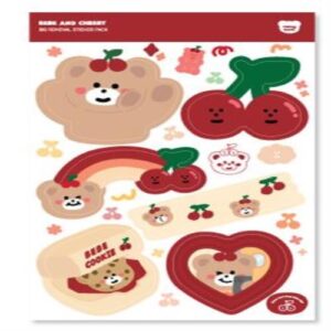 [Mallingbooth] Big Removal Sticker Pack - Bebe & Cherry (5ea)