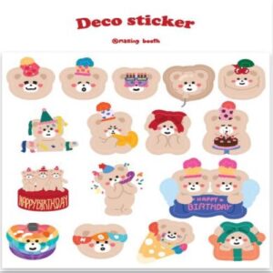 [Mallingbooth] Dakku Sticker Pack - Bebe & Party (3ea)