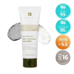 [BR MUD] RECOVERY MUD  PACK TO FOAM  CLEANSER 110ml