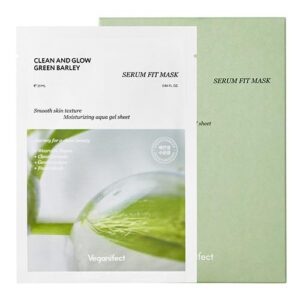 [Veganifect] Clean And Glow Green Barley Serum Fit Mask (5EA)