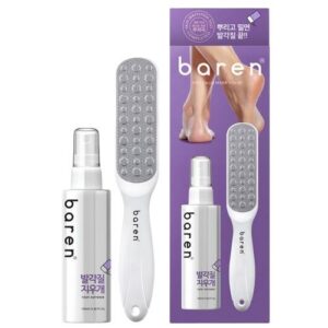 [BAREN] Callus Remover Kit for Feet: Foot File & Peeling Foot Spray