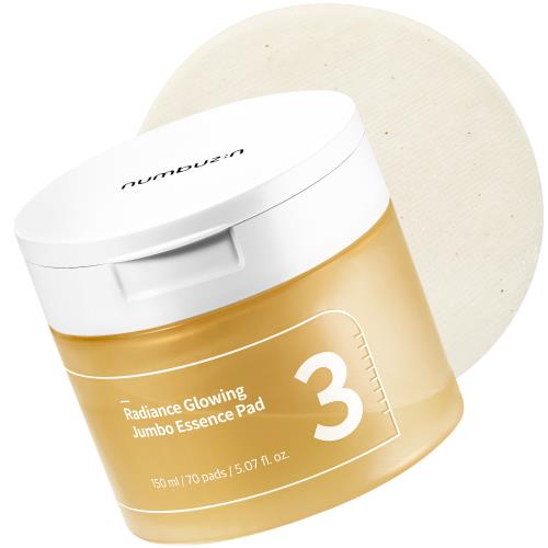 [Numbuzin] No.3 Radiance Glowing Jumbo Essence Pad (150ml *70ea )