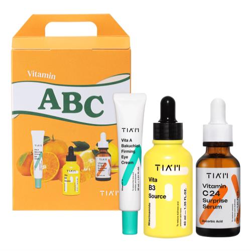 [TIAM] Vitamin ABC Box (Vita B3 Source 40ml+ Vita A Bakuchiol Firming Eye Cream 30ml+Vitamin C24 Surprise Serum 50ml)