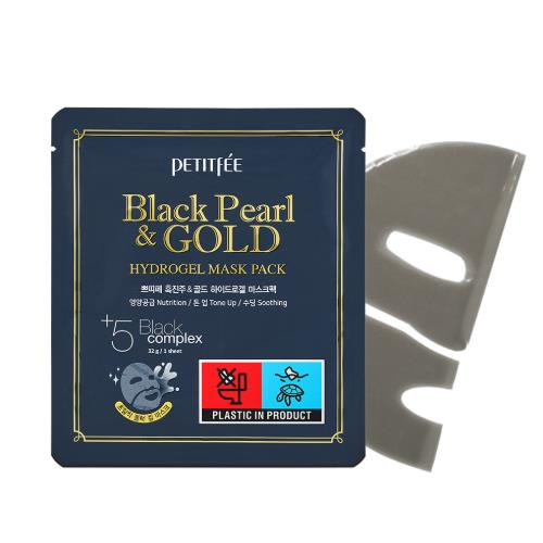 [Petitfee] black pearl & gold mask 5ea